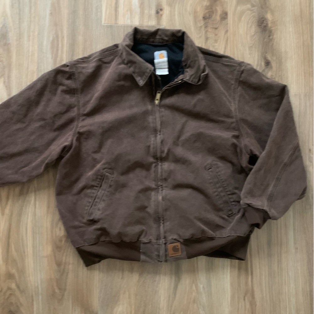 Vintage Carhartt Jacket Mens XXL Brown J102 CHT Duck Mesh Lined Work